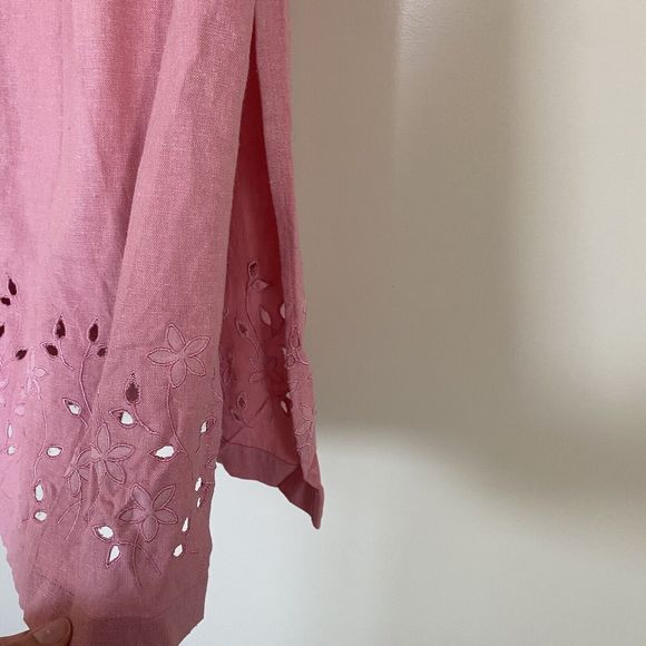 Laura Scott Women’s Linen Blend Embroidered Hem Skirt Size 18 Brand New - Picture 5 of 12